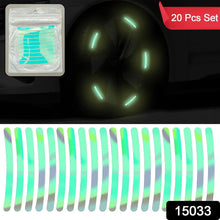 Car Wheel Hub Reflective Car Stickers, Night Warning Stickers (20 Pcs Set/ Multicolored) - justgrabit.in | Just Grab It