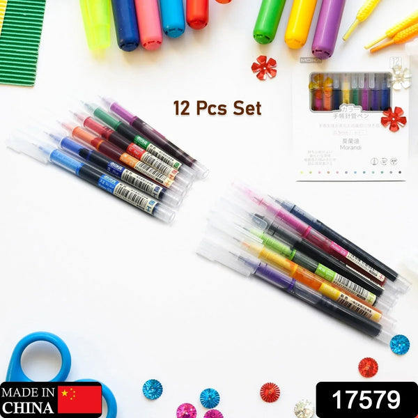 12 Color Rolling Ball Pens, Quick - Drying Ink 0.5 mm Extra Fine Point Roller ball Pens Straight Liquid Gel Ink Pens for Writing, Drawing, Journaling, Taking Notes, School Office Stationery (12 Pcs Set) - Justgrabit Inc.