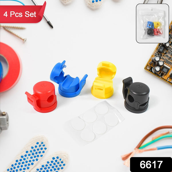 Cable Holder, Adhesive Cable Organizer for Cable Management (4 Pcs Set) - justgrabit.in | Just Grab It