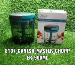 Ganesh Master Chopper with 5 Stainless Steel Blades, XL Large Jumbo Chopper (900 Ml) - Justgrabit Inc.