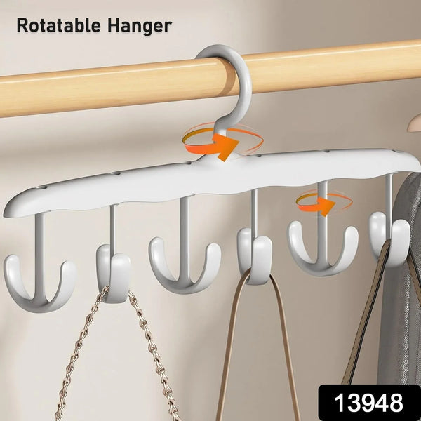 Rotatable Tank Top Hanger – Space Saving Closet Organizer for Dorms & Apartments (12 - Hook) - Justgrabit Inc.