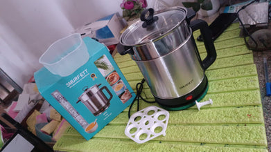 Soup Pot with Lid, Stainless Steel Multi Cooker Kettle (800W / 2.5 Ltr.) - justgrabit.in | Just Grab It