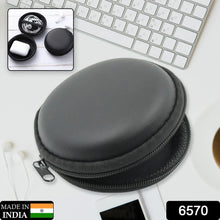 Cute Round Earphone Carrying Case - Multi - Use Pocket Pouch for Headphones, Cables, Coins, Airpods & More - justgrabit.in | Just Grab It