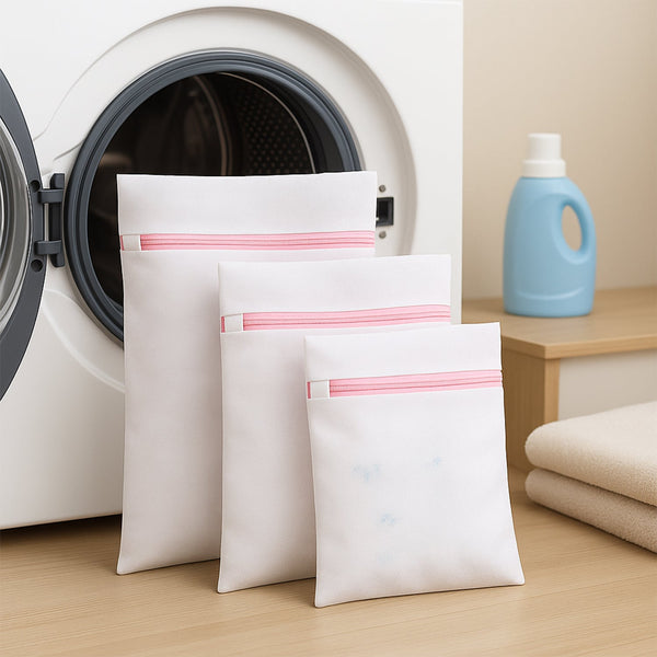 Reusable and Durable Zip Mesh Laundry Bag 3 Different Size (3 Pcs Set) - justgrabit.in | Just Grab It