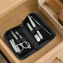 6 - Piece Nail Clippers Kit with Travel Case: Professional Manicure Set, Stainless Steel - Justgrabit Inc.