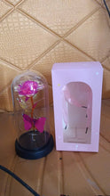 LED Decorative Rose with Butterfly in Transparent Plastic Dome (1 Pc / Battery Not Included) - Justgrabit Inc.