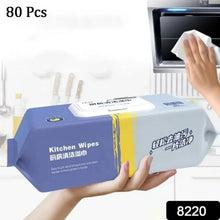 Kitchen Cleaning Wipes | Strong Decontamination Kitchen Wipes | Disposable Kitchen Wet Wipes Household Cloth Towel For Removing Grease Stains And Cleaning Glass (Pack of 80 Pcs) - Justgrabit Inc.