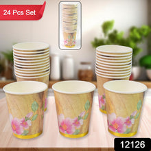 Disposable Paper Cups, Disposable Tea, Coffee Cups (24 Pcs Set / Mix Color & Design) - justgrabit.in | Just Grab It