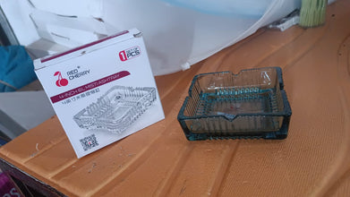 Square Glass Misti Crystal Quality Cigar Cigarette Ashtray - justgrabit.in | Just Grab It