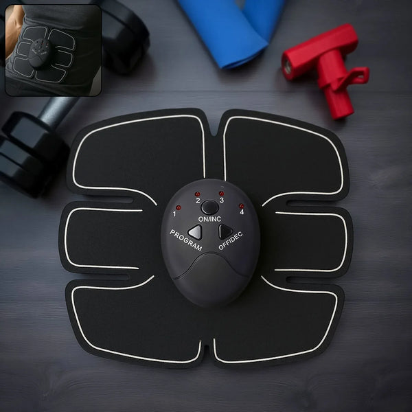 Wireless 6 - Pack Abs Stimulator – Rechargeable Vibrating Muscle Exerciser & Body Massager for Abdominal Training - Justgrabit Inc.