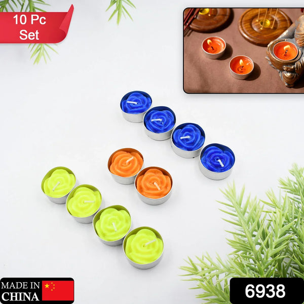 Rose Flower tealight candles, Floating Candles, Scented Tea Lights, Aromatherapy Relax, Diwali (Pack of 10 Pcs.) - justgrabit.in | Just Grab It