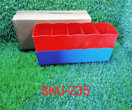 5 Compartments Socks / Handkerchief / Underwear Storage Box Socks Drawer Closet Organizer Storage Boxes (pack of 2) - Justgrabit Inc.