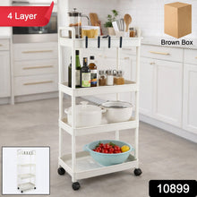 4 Layer Multipurpose Kitchen Storage Organizer Trolley with Wheels - justgrabit.in | Just Grab It