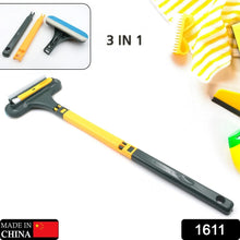 Window Screen Cleaner Brush, Magic Window Cleaner Brush, 3in1 Mesh Cleaner, Glass Cleaning Squeegee, Small Window Brush with Handle Portable - justgrabit.in | Just Grab It