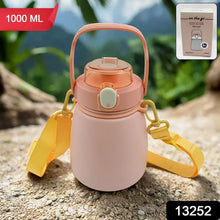 Stainless Steel Mug / Bottle Vacuum Insulated Cup with Handle & Strap, Tumbler (1000 ML) - justgrabit.in | Just Grab It