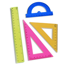 4 - Piece Geometry Set, Triangle Ruler Protractor Straight Ruler - Justgrabit Inc.