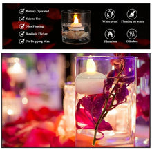 Set of 12 Flameless Floating Candles Battery Operated Tea Lights Tealight Candle - Decorative, Wedding, Diwali - Justgrabit Inc.