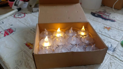 24 Pcs Flameless and Smokeless Decorative Acrylic Candles Transparent Led Tea Light Candle for Gifting, House, Diwali, Christmas, Festival, Events Decor Candles, Diwali - justgrabit.in | Just Grab It