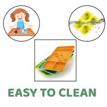 4 - Compartment Plastic Dish Set with Spoon & Fork – Versatile Dinner & Pav Bhaji Plate - Justgrabit Inc.