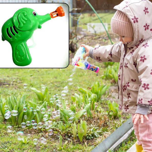 Bubble Gun Elephant Hand Pressing Bubble Gun Toy for Kids Bubble Liquid Bottle with Fun Loading - Justgrabit Inc.