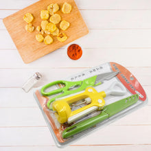 Multifunction Kitchen Tool Set – Stainless Steel & Plastic Knife and Scissors - Justgrabit Inc.