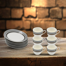Ceramic Tea / cups and Saucer / Rakabi Set of 12 Pcs - Justgrabit Inc.