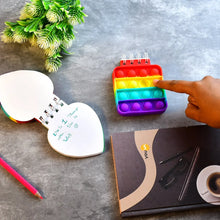 Heart pattern it Fidget Spiral Notebook Bubble Push Fidget Silicon Toy Book Stress Relief Anxiety School Stationery Notebook - Justgrabit Inc.