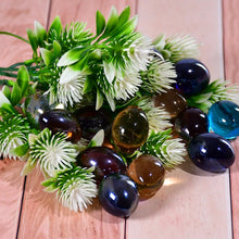 Glass Gem Stone, Flat Round Marbles Pebbles for Vase Fillers, Attractive pebbles for Aquarium Fish Tank. - Justgrabit Inc.