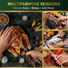 Heavy Duty Stainless Steel Poultry Shears, Premium Ultra Sharp Spring - Loaded Kitchen - justgrabit.in | Just Grab It