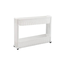 Multipurpose 2 Layer Slim Side Space Saving Storage Organizer Rack Shelf - Justgrabit Inc.