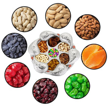 Multipurpose 7 Compartment Dry Fruit Serving Rotating Tray ,Chocolate, Snacks Storage Box, Masala Box - Justgrabit Inc.