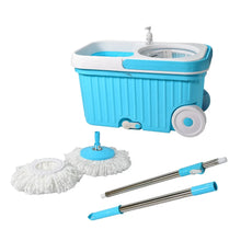 Sporty Plastic Spin Mop with Bigger Wheels and Plastic Auto Fold Handle for 360 Degree Cleaning. - Justgrabit Inc.
