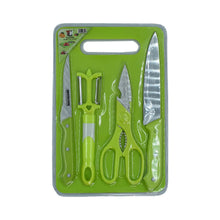Plastic Chopping Board with Knife Set and Scissor And Wine Stainless Steel And Plastic Kitchen item Multipurpose cutting vegetables - justgrabit.in | Just Grab It