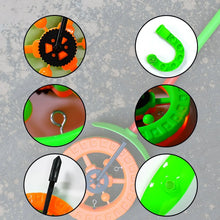 Plastic Single Wheel Push Run toy with handle and two lights on wheel. push toy for Kids. - Justgrabit Inc.