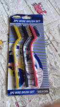 3pc Mini Wire Brush Set Brass Nylon Stainless Steel Bristles Household Cleaning Brush for Gas Stove, Smoke Machine Tool Burner Tiles Tap Rust Removal Welding Slag Dirt & Paint Scrubbing (3 Pcs Set) - justgrabit.in | Just Grab It