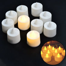 Festival Decorative - LED Yellow Tealight Candles (White, 10 Pcs) With Container, Diwali - Justgrabit Inc.