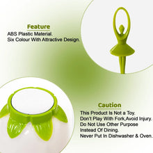 Dancing Doll Fruit Fork Cutlery Set with Stand Set of 6. - Justgrabit Inc.