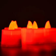 Red LED Tealights Smokeless Flameless Candles for Home Decor, Diwali (24 Pcs) - justgrabit.in | Just Grab It