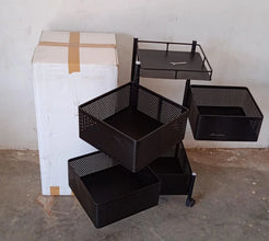 Metal High Quality Kitchen Trolley Kitchen Organizer Items and Kitchen Accessories Items for Kitchen Rack Square Design for Fruits & Vegetable Onion Storage Kitchen Trolley with Wheels (4 Layer) - justgrabit.in | Just Grab It