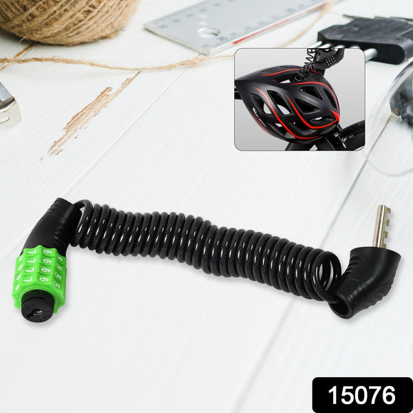 Spiral Cable Lock | 4 - Digit Combination Code | Bicycle Security Lock (1 Pc) - justgrabit.in | Just Grab It