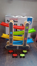 Car Racer Track Play set Wooden Click Clack Toys With 4 Mini Racers (1 Set) - justgrabit.in | Just Grab It