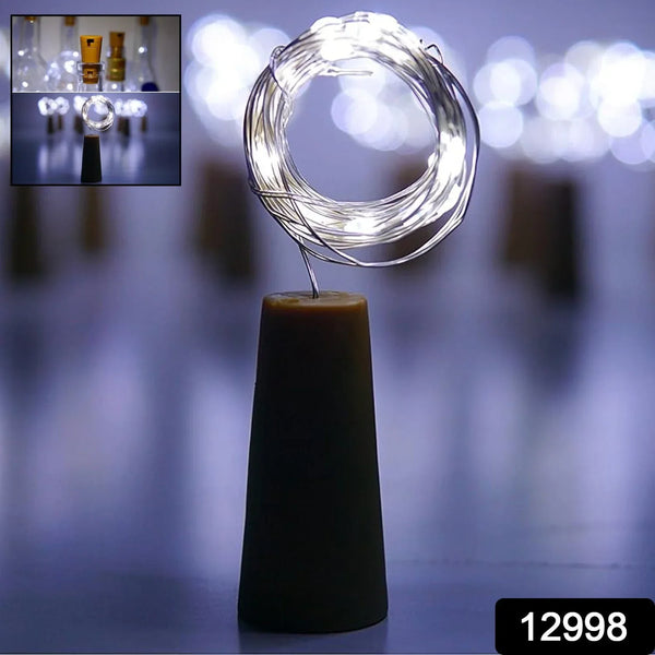 Wine Bottle Cork String Light | Multi LED / 2M Cable Length Copper Wire Battery Operated (White / 1 Pc) - Justgrabit Inc.