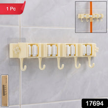 Self - Adhesive Wall - Mount Broom & Mop Holder Rack - justgrabit.in | Just Grab It