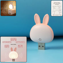 Cute USB Rabbit Night Light with Sound / Voice Activation - justgrabit.in | Just Grab It