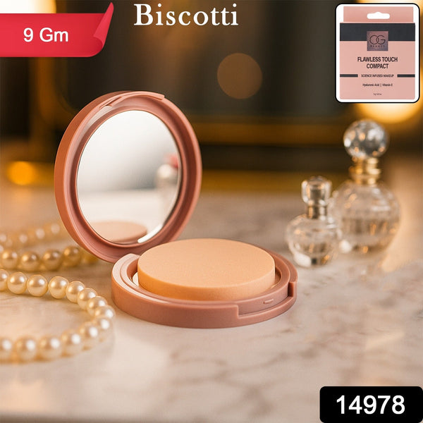 OG Beauty Biscotti Flawless Touch Compact Powder (9 GM / 1 Pc) - justgrabit.in | Just Grab It