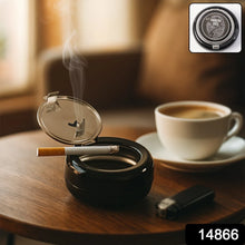 Round Smokeless Ashtray with Lid (1 Pc) - justgrabit.in | Just Grab It