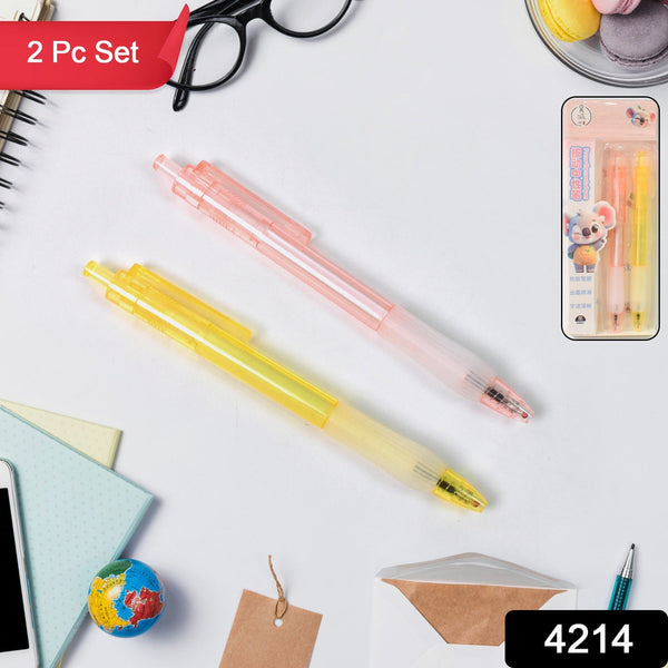 Lightweight Ball Point Pen, Smooth Writing Black Ball Pens (2 Pc Set) - justgrabit.in | Just Grab It