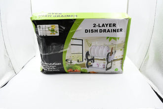 DISH DRAINER TWO LAYER DISH DRYING RACK WITH DRAIN BOARD - justgrabit.in | Just Grab It