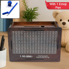 Wooden Money / Piggy Bank, Money Box (1 Pc / 1 Emoji Pan) - justgrabit.in | Just Grab It