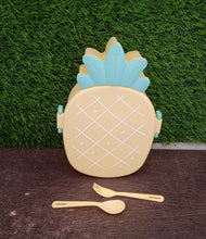 Kids Lunch Box Cute Pineapple Shaped Bento Box with Fork Spoon Snack Container Microwave Portable Office Lunch Box (1 Pc / With Spoon & Fork) - Justgrabit Inc.